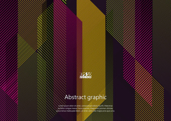 Graphic illustration with geometric pattern. Eps10 Vector illustration.