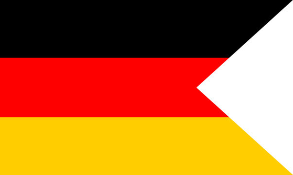 Flag of Germany. Symbol of Independence Day, souvenir soccer game banner, language button, icon.