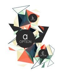 Vector triangle abstract background, low poly concept