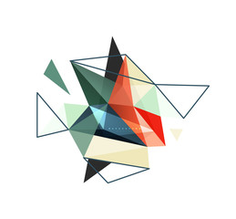 Vector triangle abstract background, low poly concept