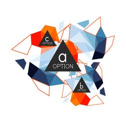 Geometric triangle infographics