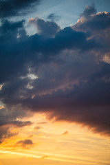Fototapeta premium Clouds in the sky at sunset as background