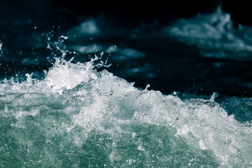 Stormy waves in the ocean as a background