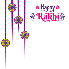 decorative happy rakhi festival greeting card design