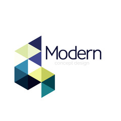 Triangle shape design abstract business logo icon design. Company logotype branding emblem idea