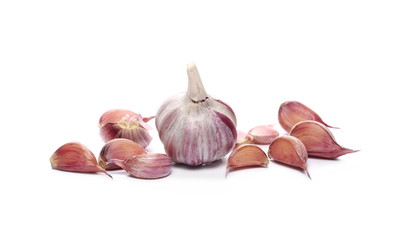 Garlic isolated on white background