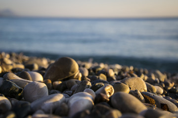 Pebble Stones and Sea