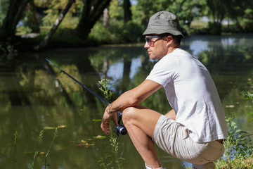 Man river fishing