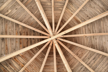 Wooden Ceiling as a symmetrical background