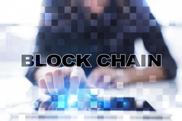 Blockchain technology concept. Internet money transfer. Cryptocurrency.