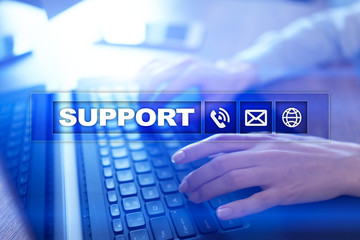 Technical support. Customer help. Business and technology concept.