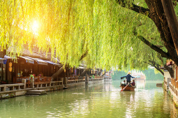 Suzhou ancient town night view