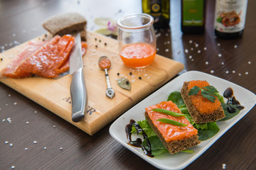 Fresh salted salmon