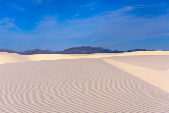 Landscape view of White Sands National monument, New Mexico