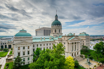 The Indiana State House in Indianapolis, Indiana - obrazy, fototapety, plakaty