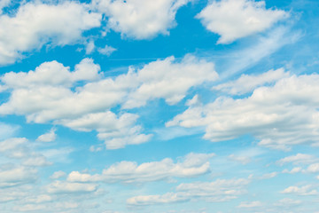 white clouds on a blue sky