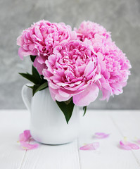 Pink peony flowers