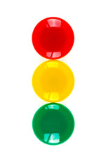 traffic light on white isolated background