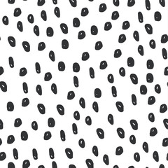 Vector seamless pattern witch sketch circle texture. Irregular, hand drawn abstract animal skin. Design for print on fabric