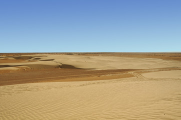 sandy dune at Big Sahara desert. Tunisie. Africa