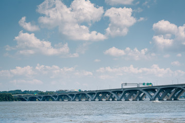 Fototapeta na wymiar The Woodrow Wilson Bridge, in Alexandria, Virginia