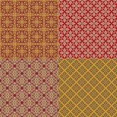 Set of vector seamless pattern
