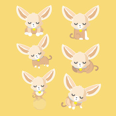 Cute chihuahua set in different poses.
