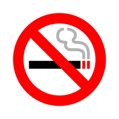 No Smoking Sign Icon Vector Template
