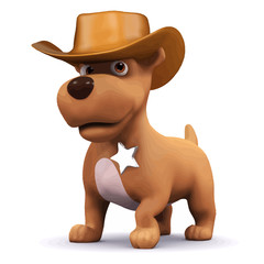 Vector 3d Sheriff puppy - 214734397