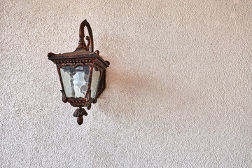 the lantern on the wall