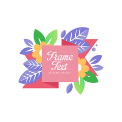 Obraz premium Bright logo with frame and space for text