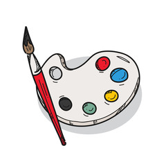 palette illustration on white background