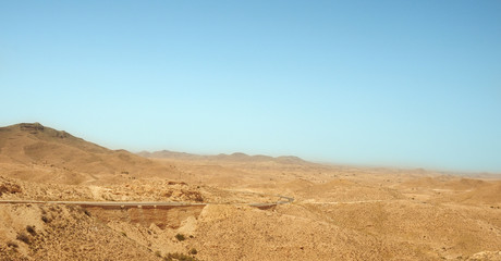 sandy dune at Big Sahara desert. Tunisie. Africa
