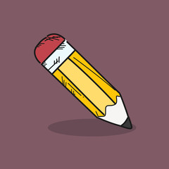 pen illustration on color background