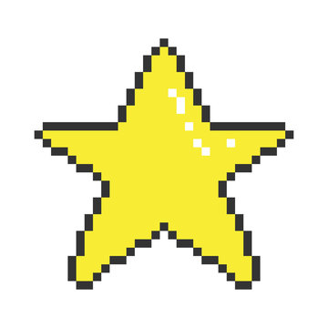 Vector Pixel Art Star