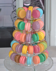macaron tower cake