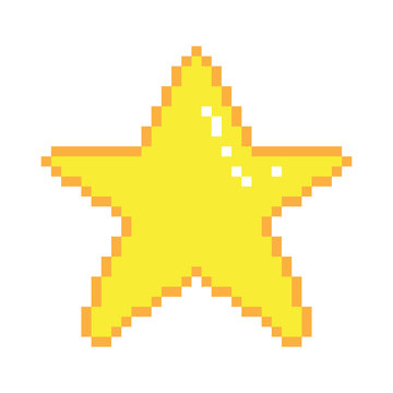 Vector Pixel Art Star