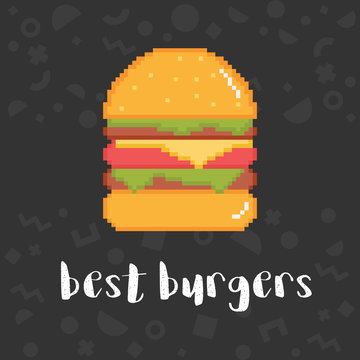 Vector best burgers illustration