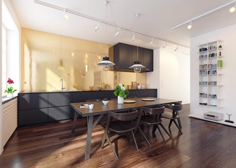 Modern kitchen interior