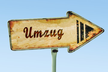 Schild 328 - Umzug