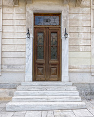 Fototapeta na wymiar Athens Greece, vintage house entrance