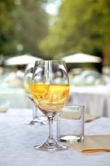 Served Table set at summer