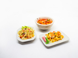 Thai food miniature clay figurine