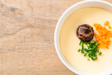 steamed egg with vegetable, mushroom and carrot