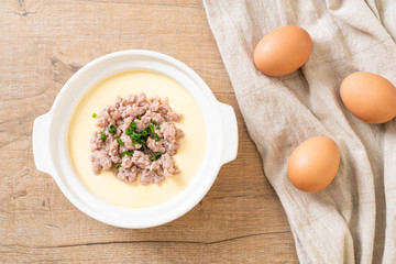 steamed egg with minced pork