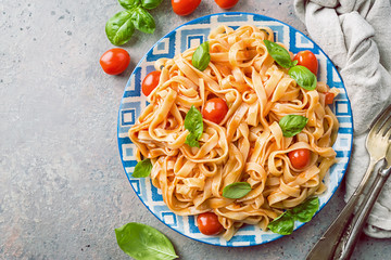 Pasta Fettuccine with tomato sauce