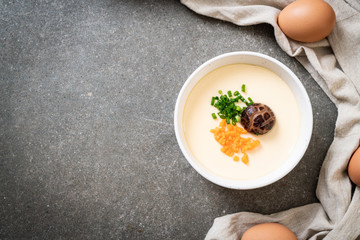 steamed egg with vegetable, mushroom and carrot