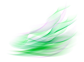 Abstract green violet background, abstract lines twisting into beautiful bends