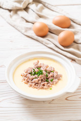 steamed egg with minced pork