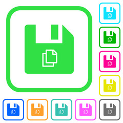 Obraz premium Copy file vivid colored flat icons